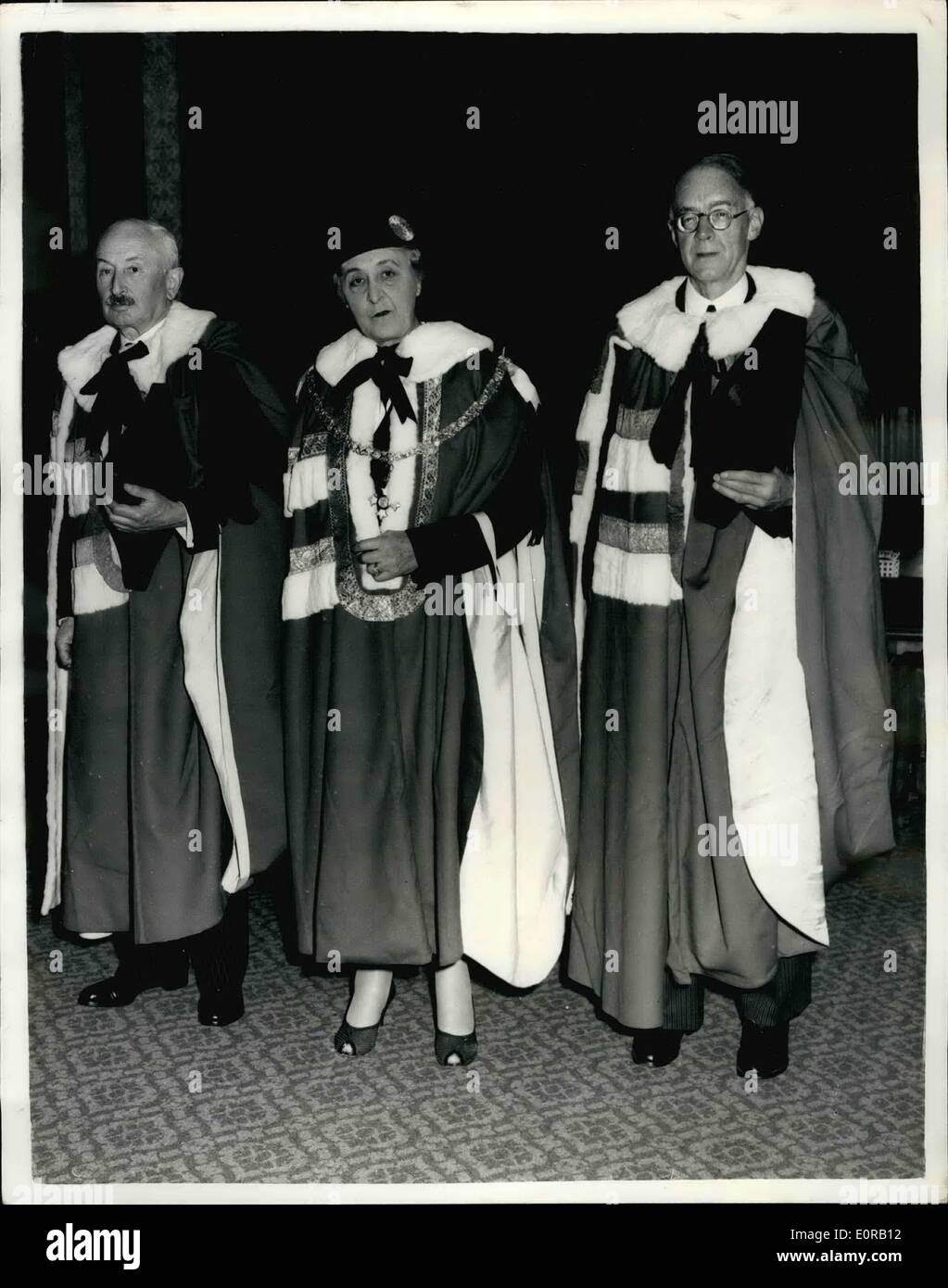 Oct. 10, 1958 New Life Peers And Peeresses At House Of Lords. Lady