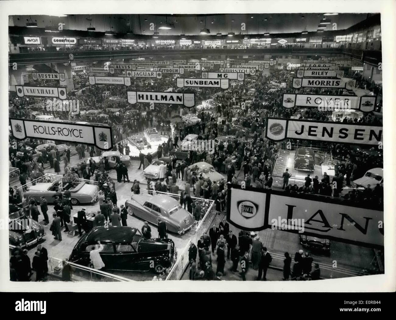 Oct. 10, 1958 - Home setary opens motor show: The home setary Mr. R.a Butler this morning opened the 1958 motor show at Ea Stock Photo
