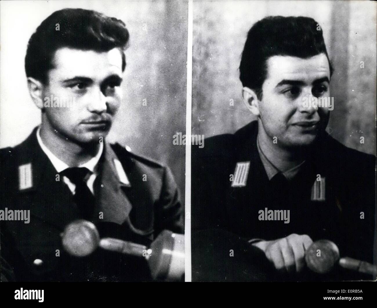 Dec. 12, 1958 - West -German soldiers said to be AWOL in Prague : Photo s of two sokers of the Bundeswehr who are told to be in Stock Photo