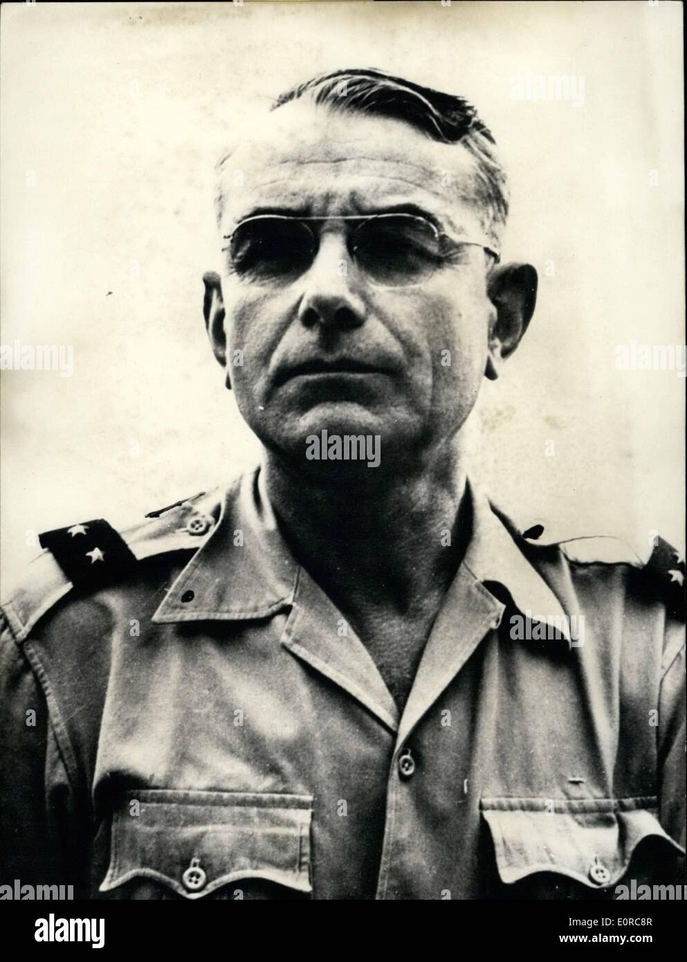 Dec. 12, 1958 - DE Gaulle's Presidential Cabinet. Photo shows A Recent Portrait of General DEA Beaufort appointed as chief of De Gaulle's Military Houe. Stock Photo
