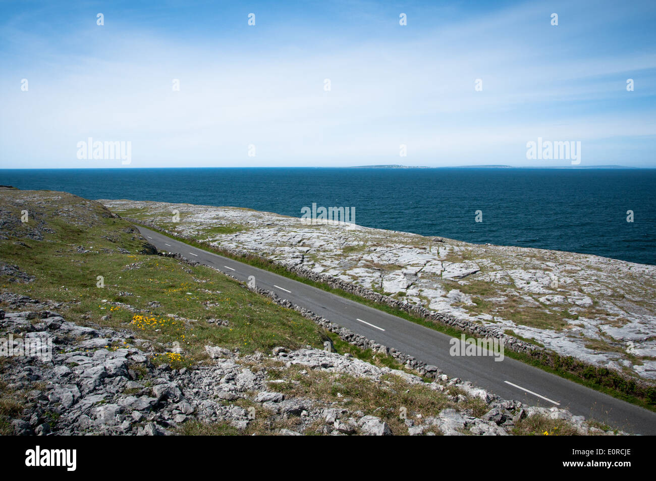 Road and Touring Route along the Wild Atlantic Way on the West Coast of Ireland Stock Photo