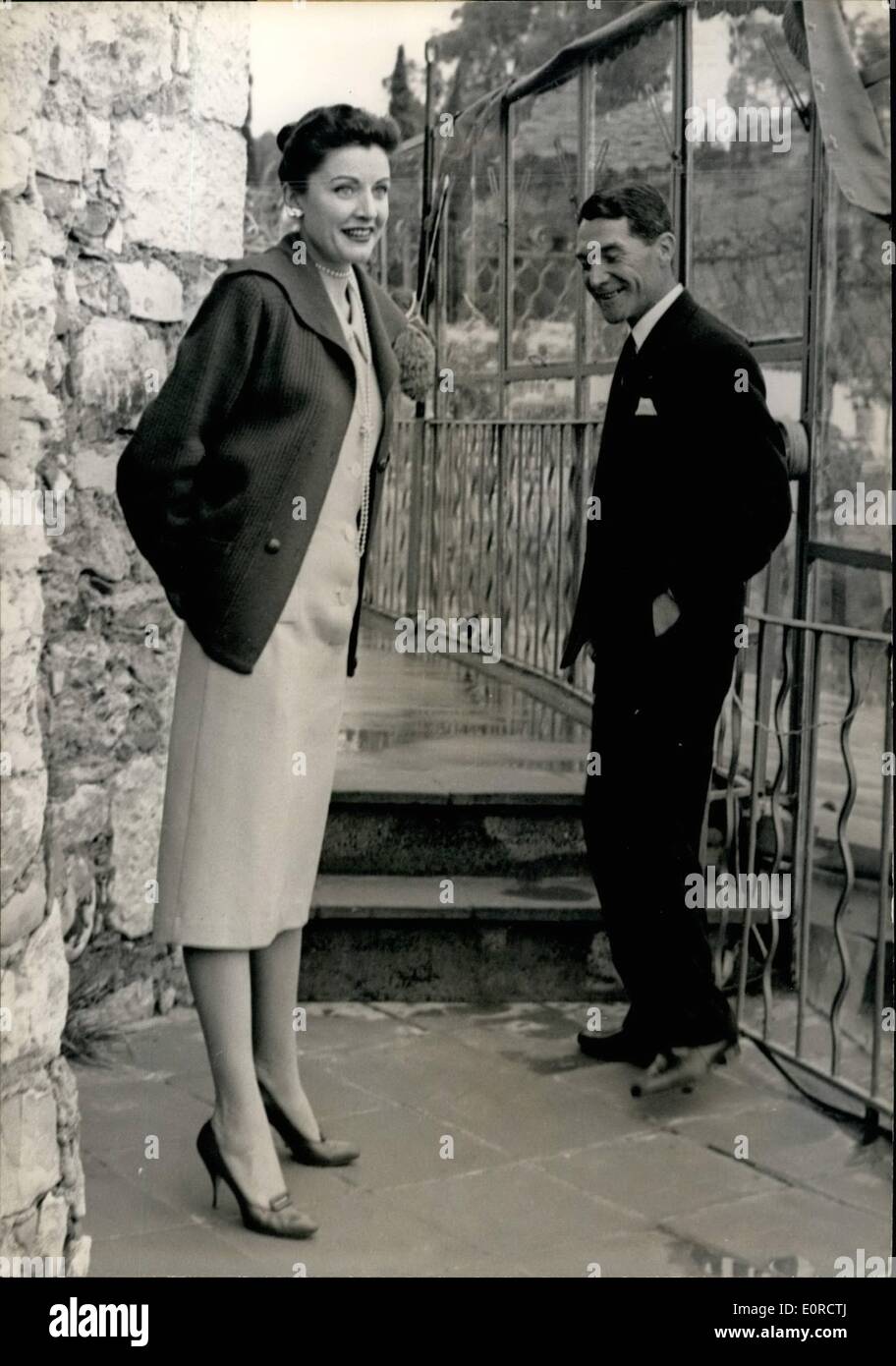 Mar. 03, 1959 - She knows secrets: Former B.B.C. announcer, 30-year-old Marjorie Davis, wife of Major Camille Rayon, is believed to know many secrets of the Lacaze affair. Her husband, who runs a restaurant at Antibes, French Riviera, gave a press conference last night. Photo Shows Major Rayon and his wife, former Marjorie Davis. Stock Photo