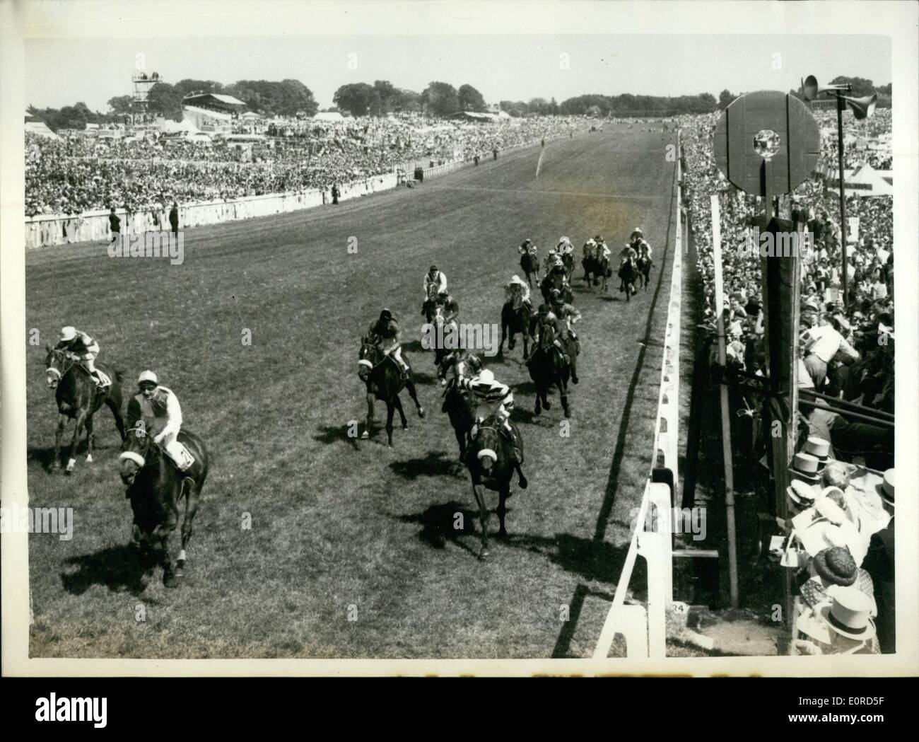 Mar. 03, 1959 - ''Parthia'' Wins the 1959 Derby. The Finish at Epsom ...