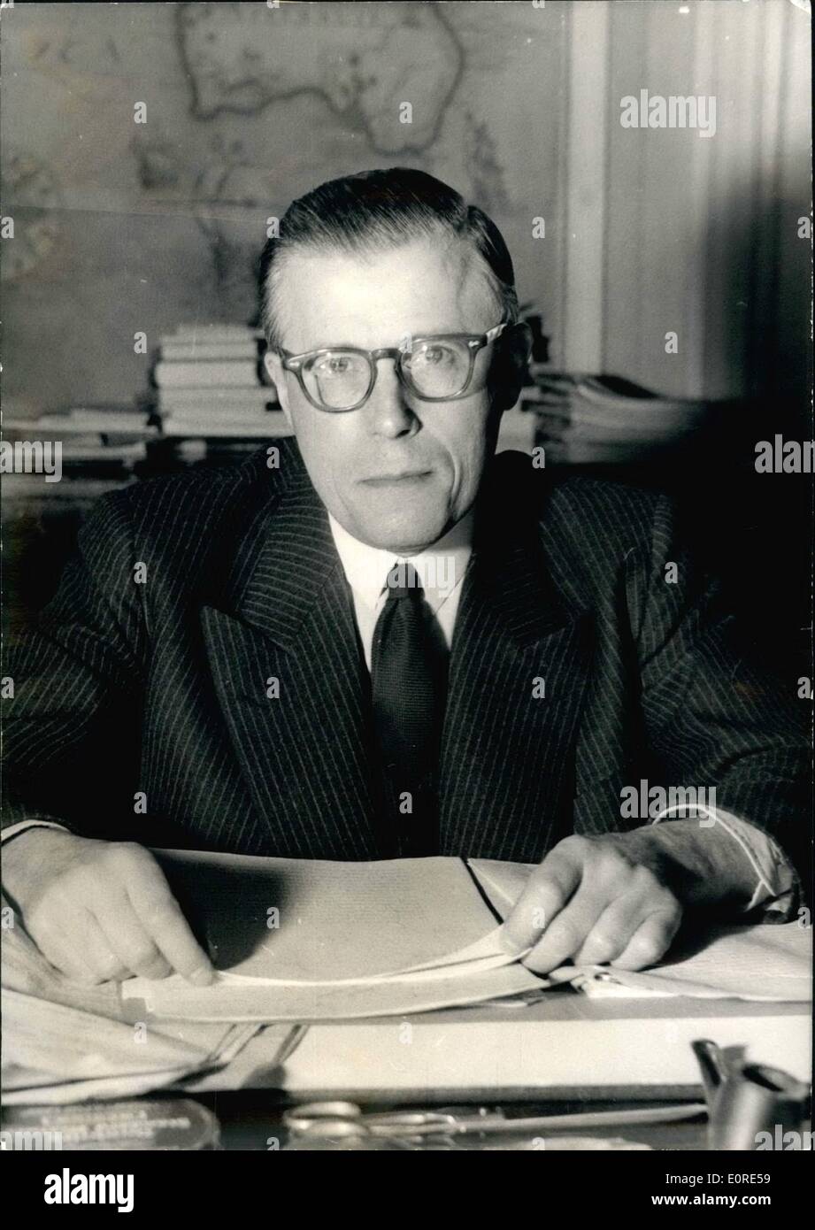 Apr. 04, 1959 - New Appointment: M. Jean Daridan, New Ambassador to Tokyo. Photo Shows: A portrait of M. Jean Daridan, director Stock Photo