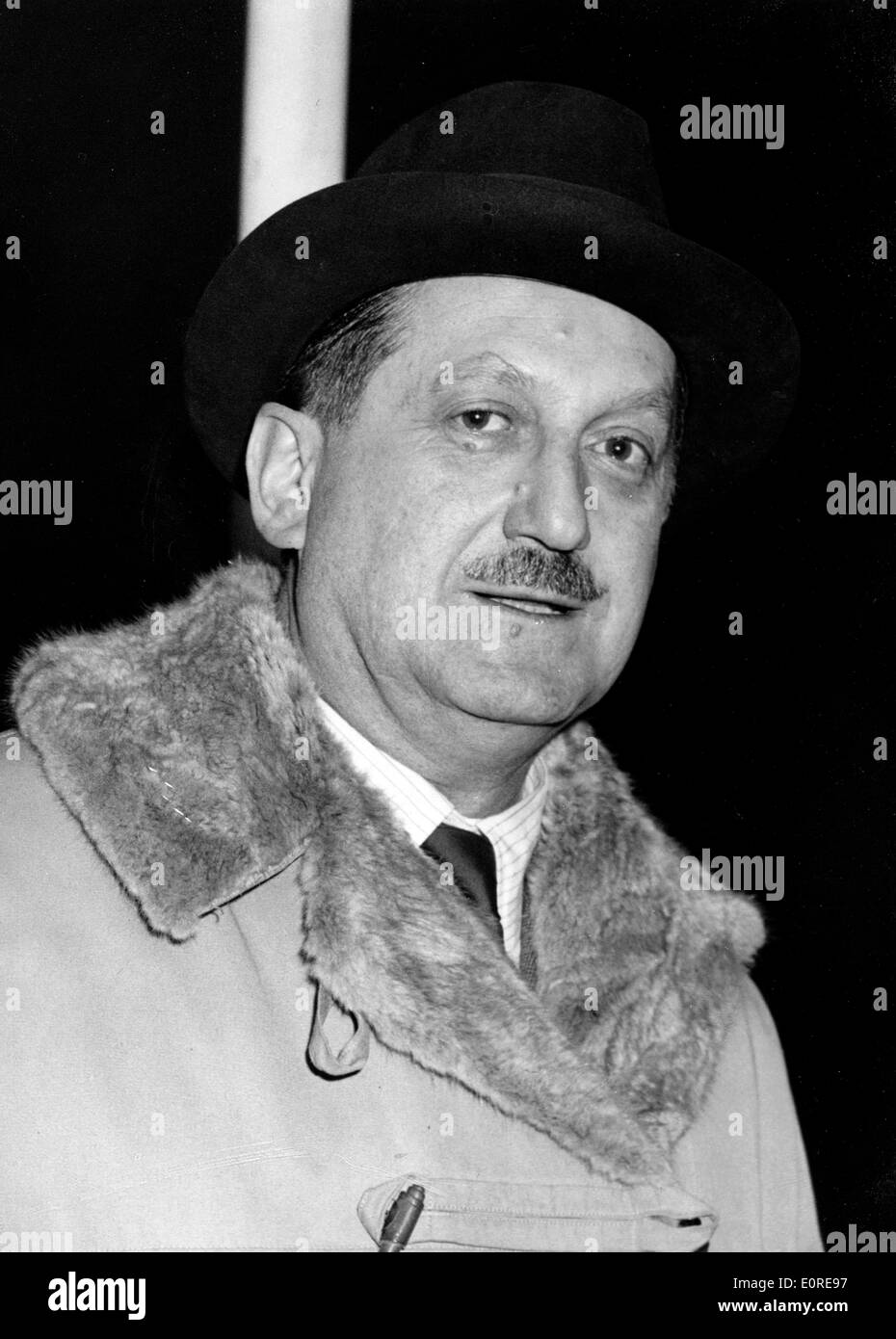 Foreign Minister Evangelos Averoff arrives in London Stock Photo Alamy