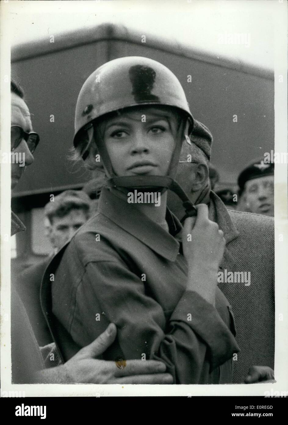 Apr. 04, 1959 - Brigitte Bardot goes filming on R.A.F. Camp: Frence ...