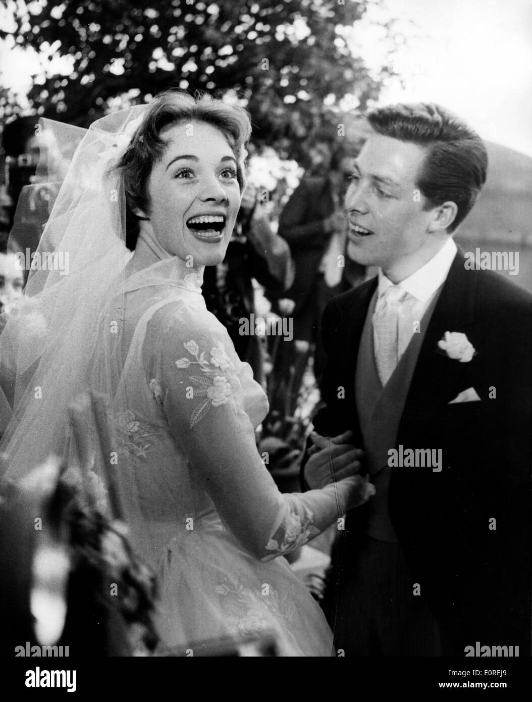 The wedding of actress Julie Andrews and Tony Walton Stock Photo
