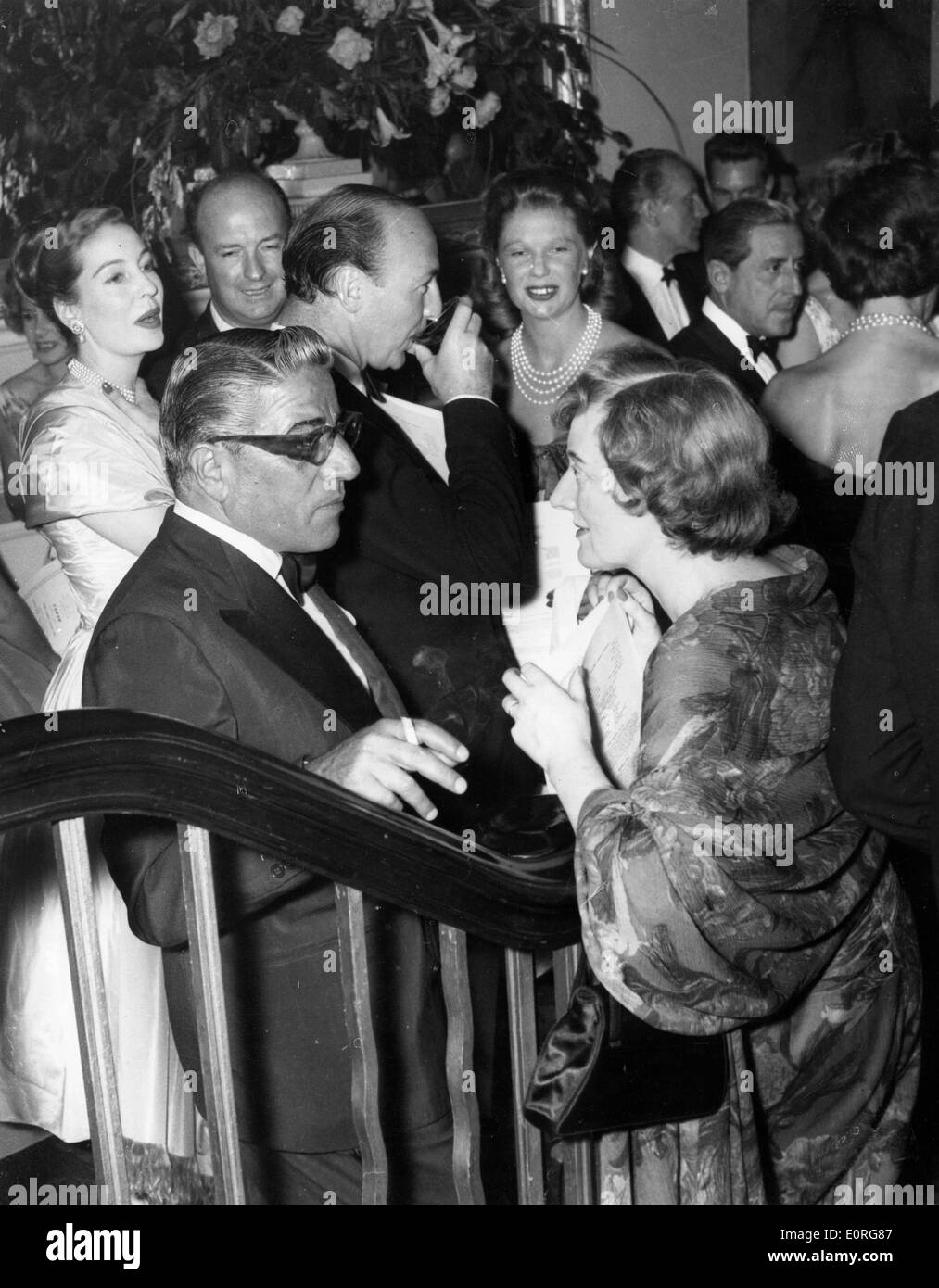 Aristotle Onassis throws party for Maria Callas Stock Photo