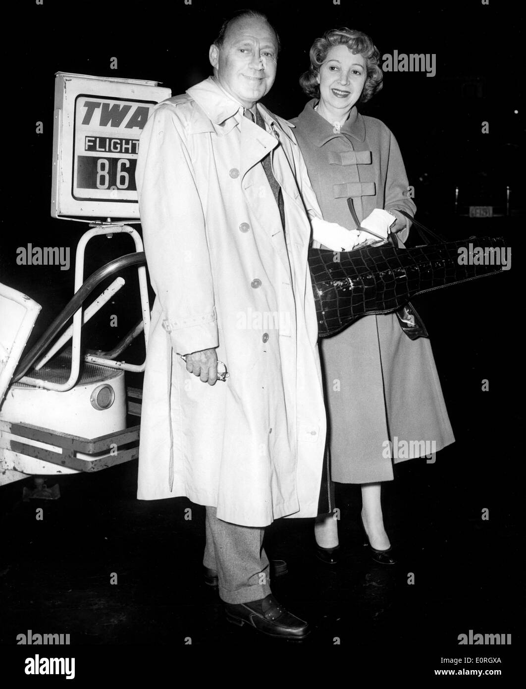 Actors Jack Benny and Mary Livingstone at the airport Stock Photo - Alamy