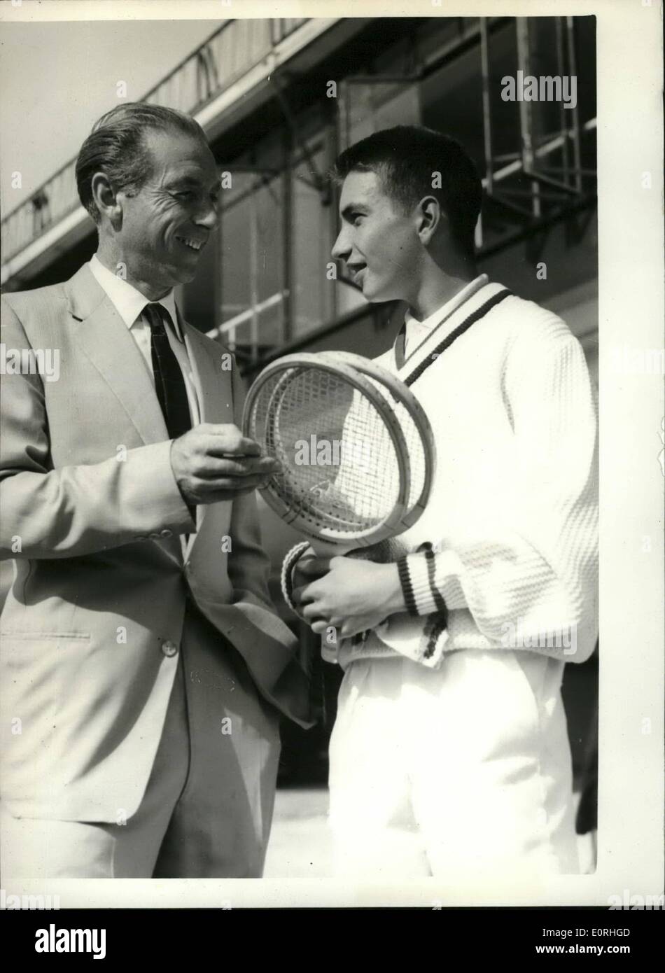 Sep. 09, 1959 - Stanley Matthews JNR. In Tennis Championships: Stanley  Matthews JNR. son of the world famous Footballer is taking part in the  Boys' Singles of the Junior Tennis Championships of