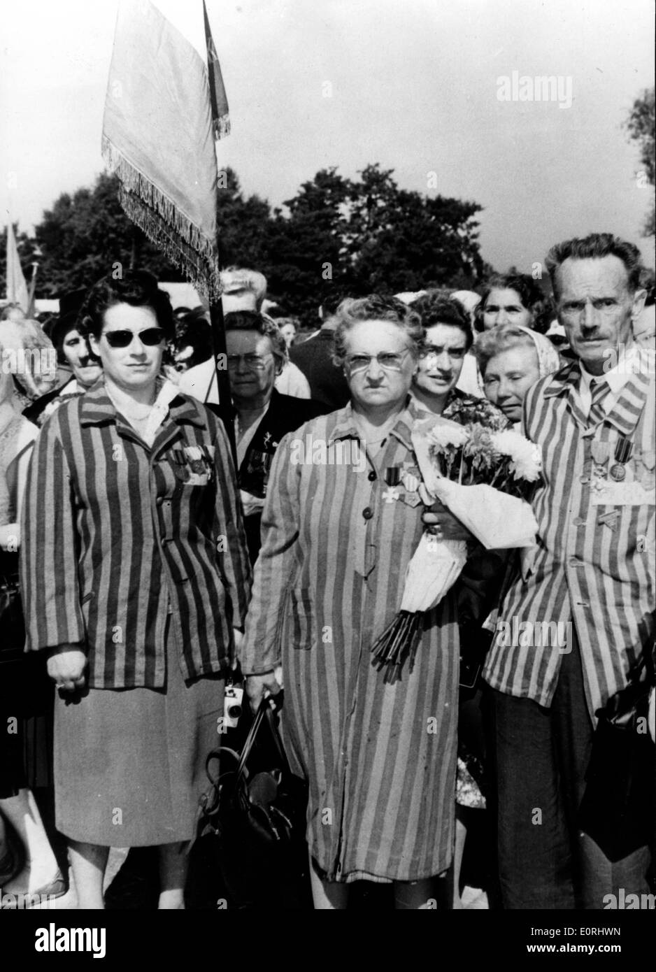 Mauthausen-Gusen Concentration Camp memorial service Stock Photo