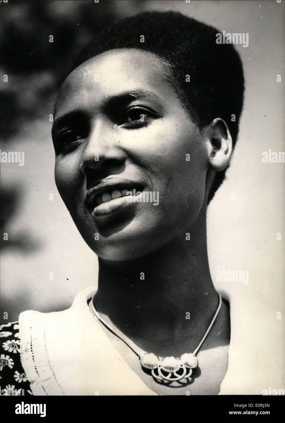 Nov. 11, 1959 - Belgium Tackles Colonial Problem After Recent Congo Outbreaks: The Recent Outbreaks In The Belgian Congo Seem To Be Greatly Worrying The Belgian Government. King Baudouin Is Reported To Have Invited The Bami (Sultans) Of Ruanda And Of Urundi. Photo shows A Recent Portrait Of The Wife Of The Bami Of Urundi. Stock Photo