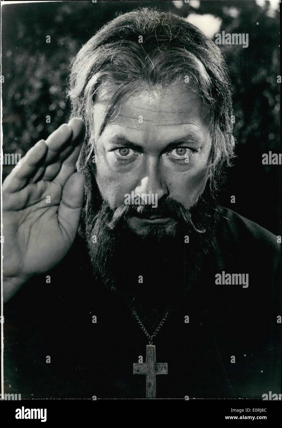 Oct. 10, 1959 - Curd Jurgens As Rasputin: The Strange Personality Of Rasputin, The Famous Russian Monk Who Was Killed By Prince Stock Photo