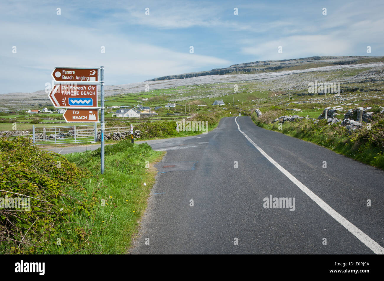 Wild Atlantic Way route through County Clare in West of Ireland Stock Photo