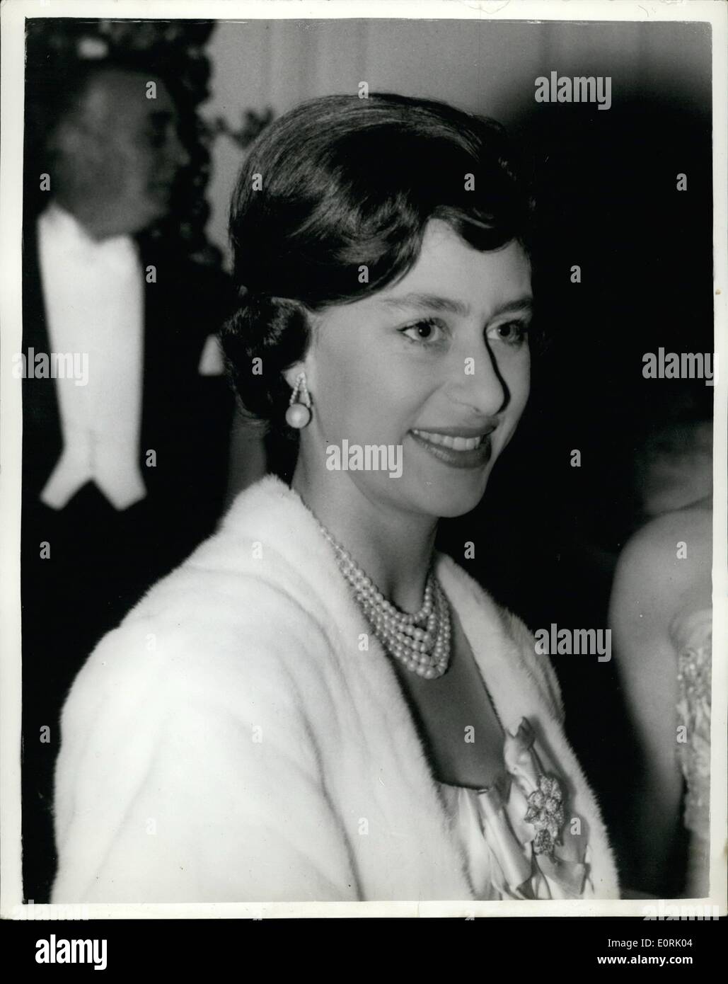 Oct. 10, 1959 - Princess's hair style for the ball. : Photo shows H.R.H ...