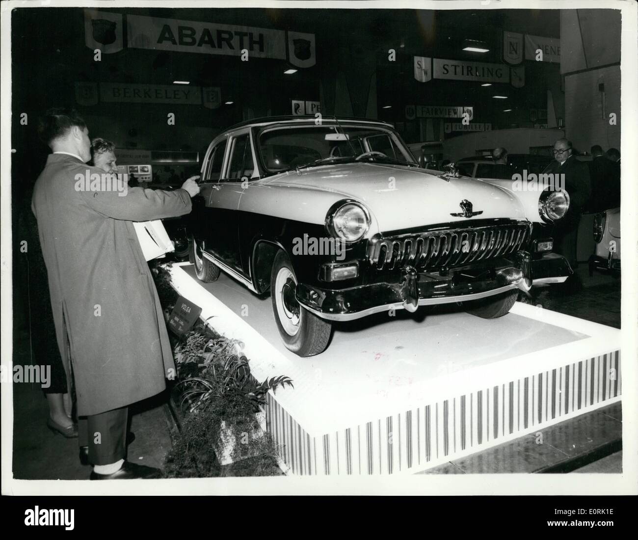 Oct. 10, 1959 - Motor Show Preview At Earls Court: Russian 21/2 Litre Volga. Photo shows View of the Russian Volga 21/2 Litre - Stock Photo