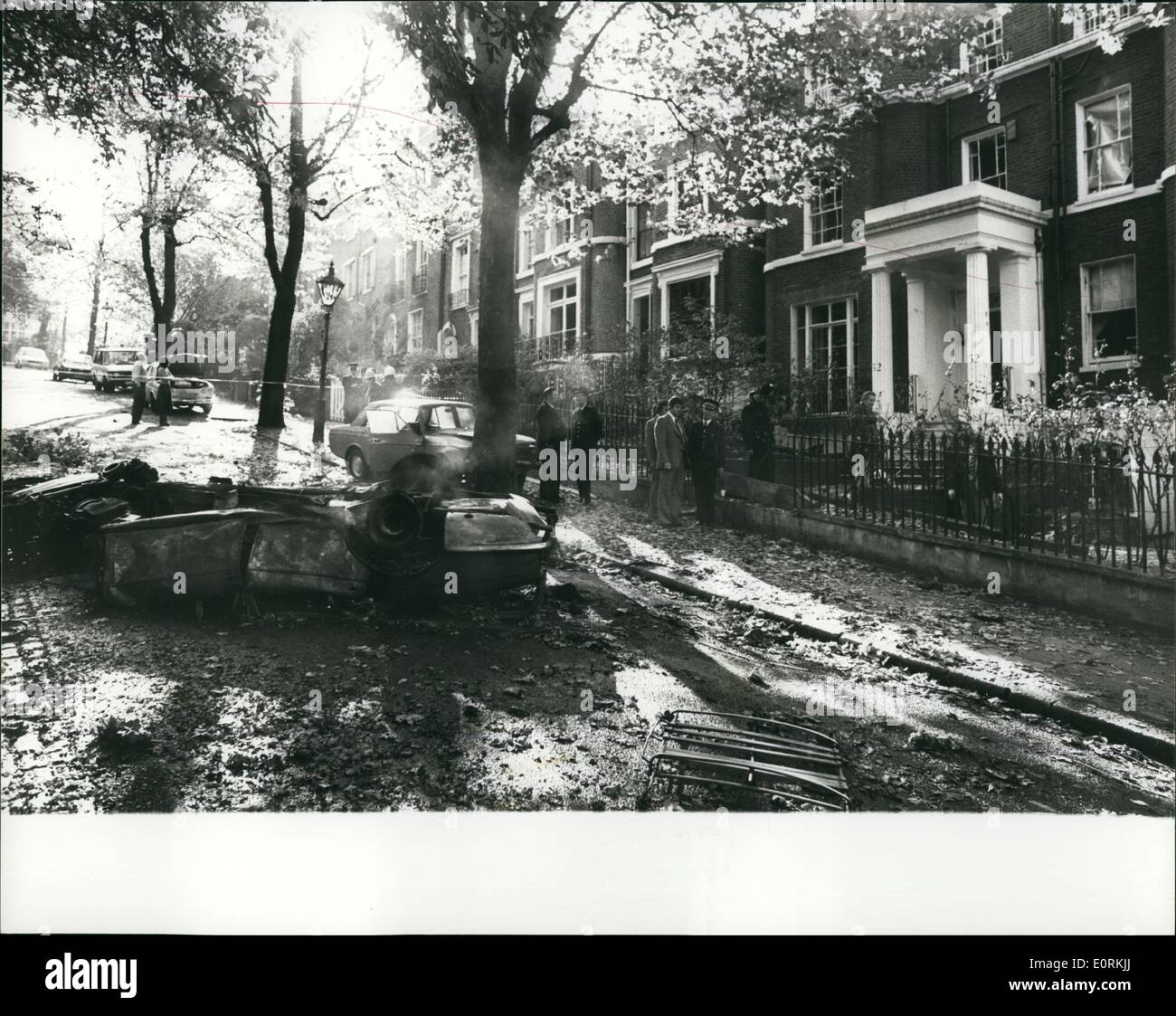 Jan 1, 1960 - Cardili Kennedy ''(Illegible)'' blast : Car ''(Illegible)'' year old daughter of the late President Kennedy and Tory MP Mr Hugh Fraser, her host in London, caped hill sqauane. Kesington one person who killd he he past my and seven people were trger for shock. Mr. Fraer who about to drive Miss Eedy to Stheby a where she w doing as fi arts hoirse what saved their lives who a phon call the hegh Fraser made to enther M Moments later his daughter was between onto its rof Stock Photo