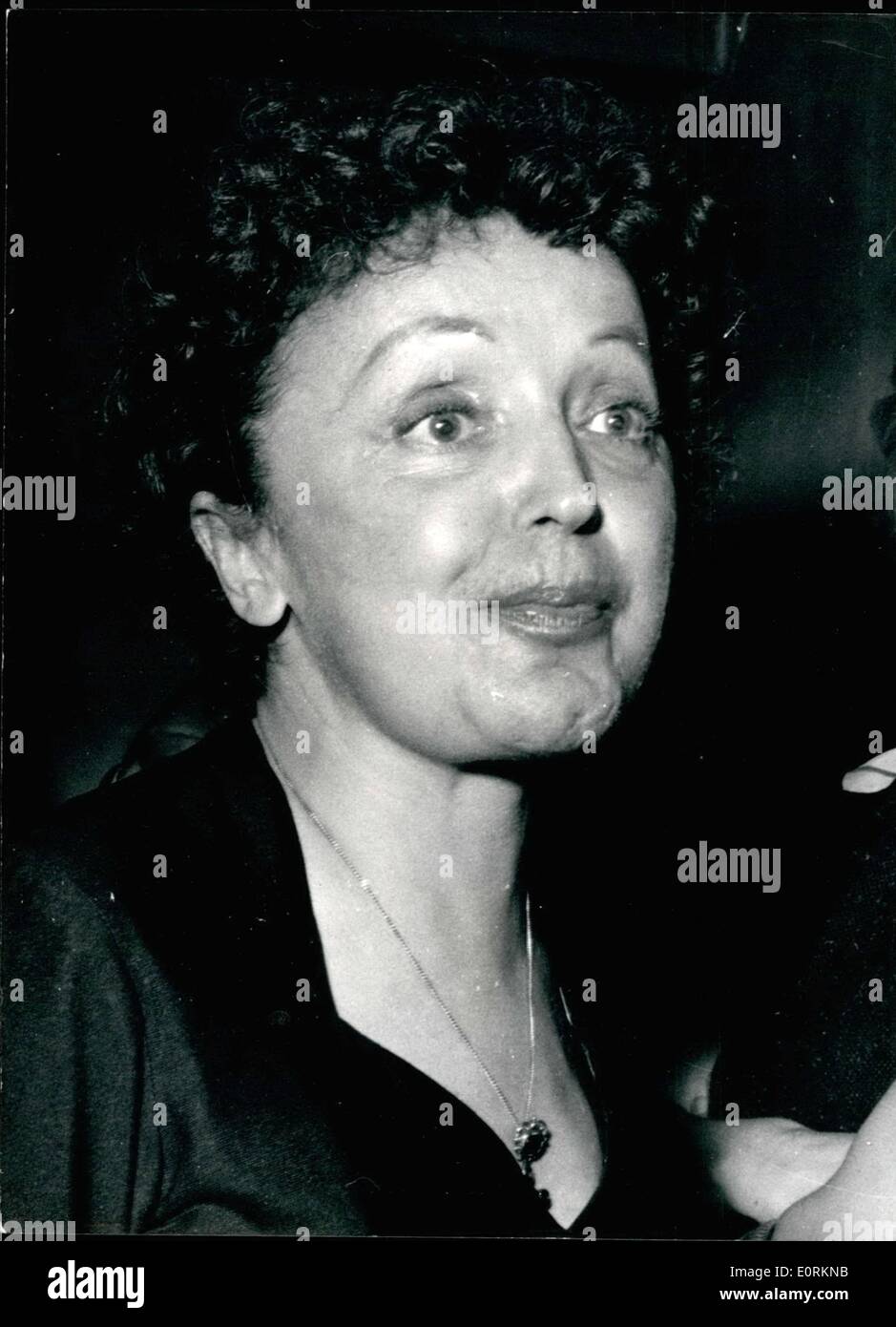 Jan. 01, 1960 - Edith Piaf Seriously Ill: Edith Piaf, the famous singer in Treatment in a Paris Clinic, was given a Blood Transfusion. She is suffering from Jaundice and general weakness. Photo Shows A recent portrait of Edith Piaf. Stock Photo