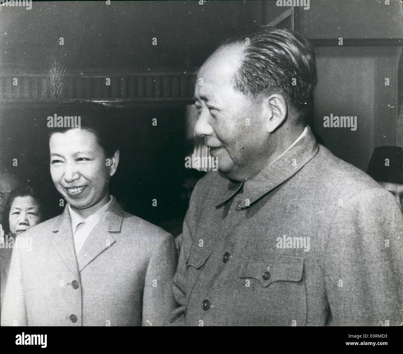Jan 1, 1960 - Photo Shows Mao Tse Tung and his wife, Mrs. Chiang Ching. Stock Photo