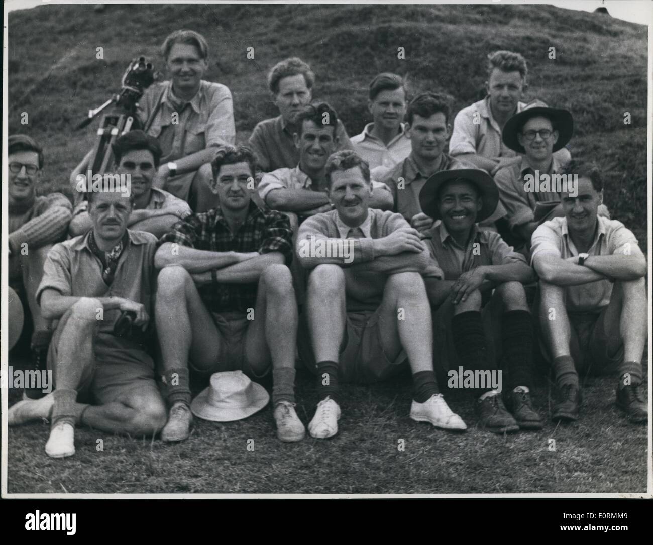 Jan 1, 1960 - Group of Member of the 1953 Everest Expedition. Stock Photo