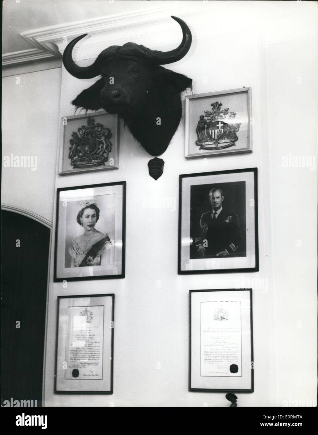 Jan 1, 1960 - In the front shop - predominantly displayed is the Royal Warrant - and portraits of the Queen and Prince Philip. ( Stock Photo