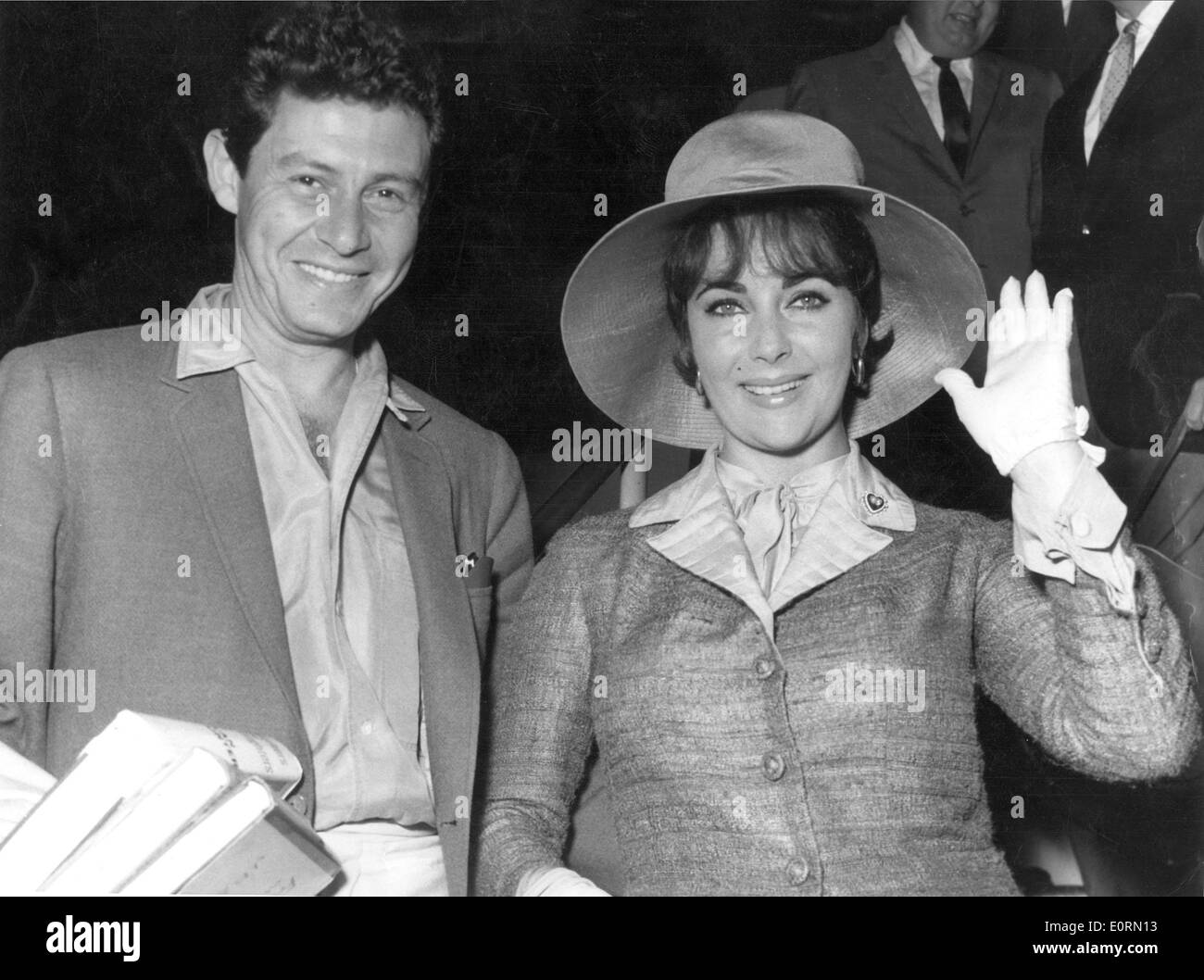 Elizabeth Taylor with her fourth husband Eddie Fisher Stock Photo
