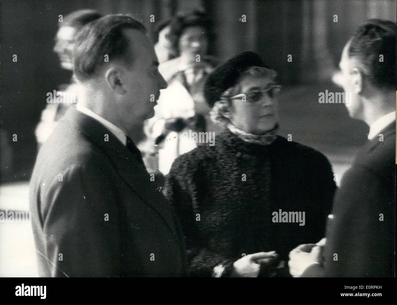 Mar. 03, 1960 - Biggest murder trial of the year opens in Paris :The trial of Georges Rapin, Alias M.Bill, opened in the Paris assizes today. Photo shows M.And Mme Rapin, the parents of the murderer arriving at the law courts. Stock Photo