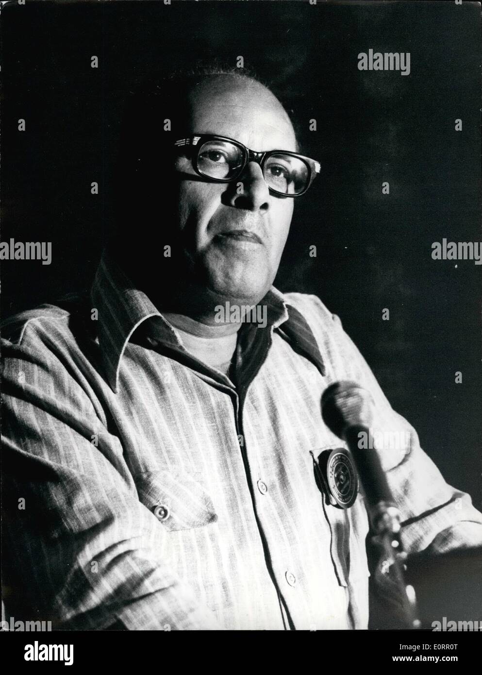 May 05, 1960 - Khaled Fahum, President of the Palestine National Council One of the constituent bodies of the Palestine Liberat Stock Photo