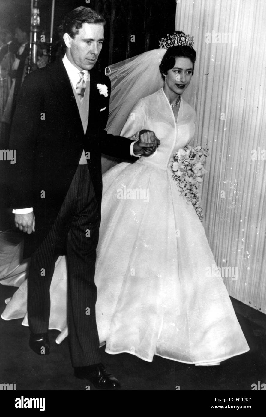 Princess Margaret and Earl of Snowdon wed Stock Photo
