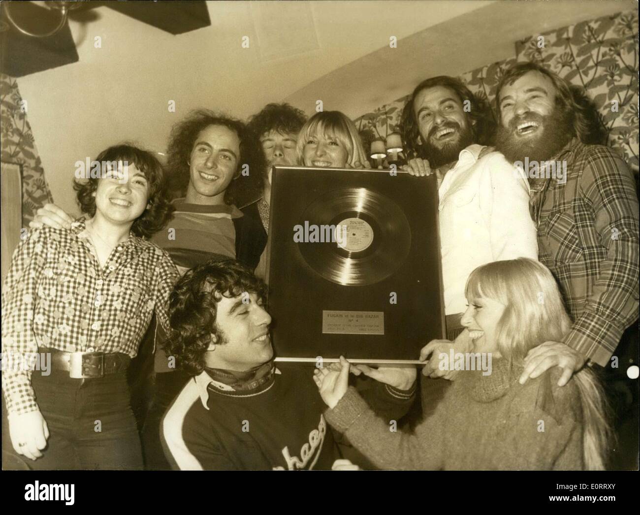 May 08, 1960 - Michel Fugain and His Gold Record for the Song ''Le Printemps' .c Stock Photo