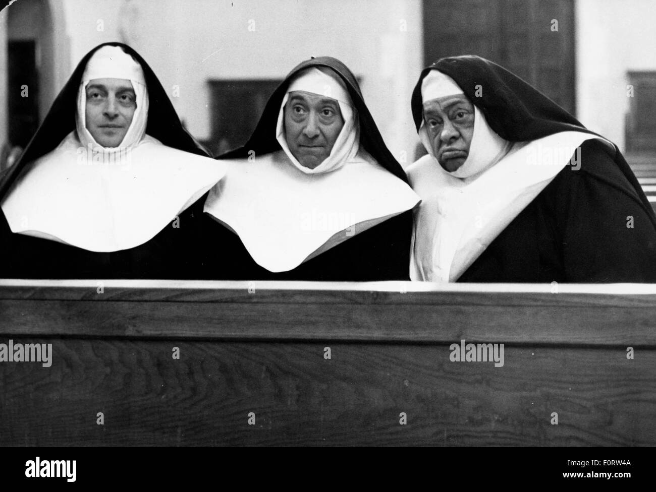 Fabrizi dressed as a nun Stock Photo