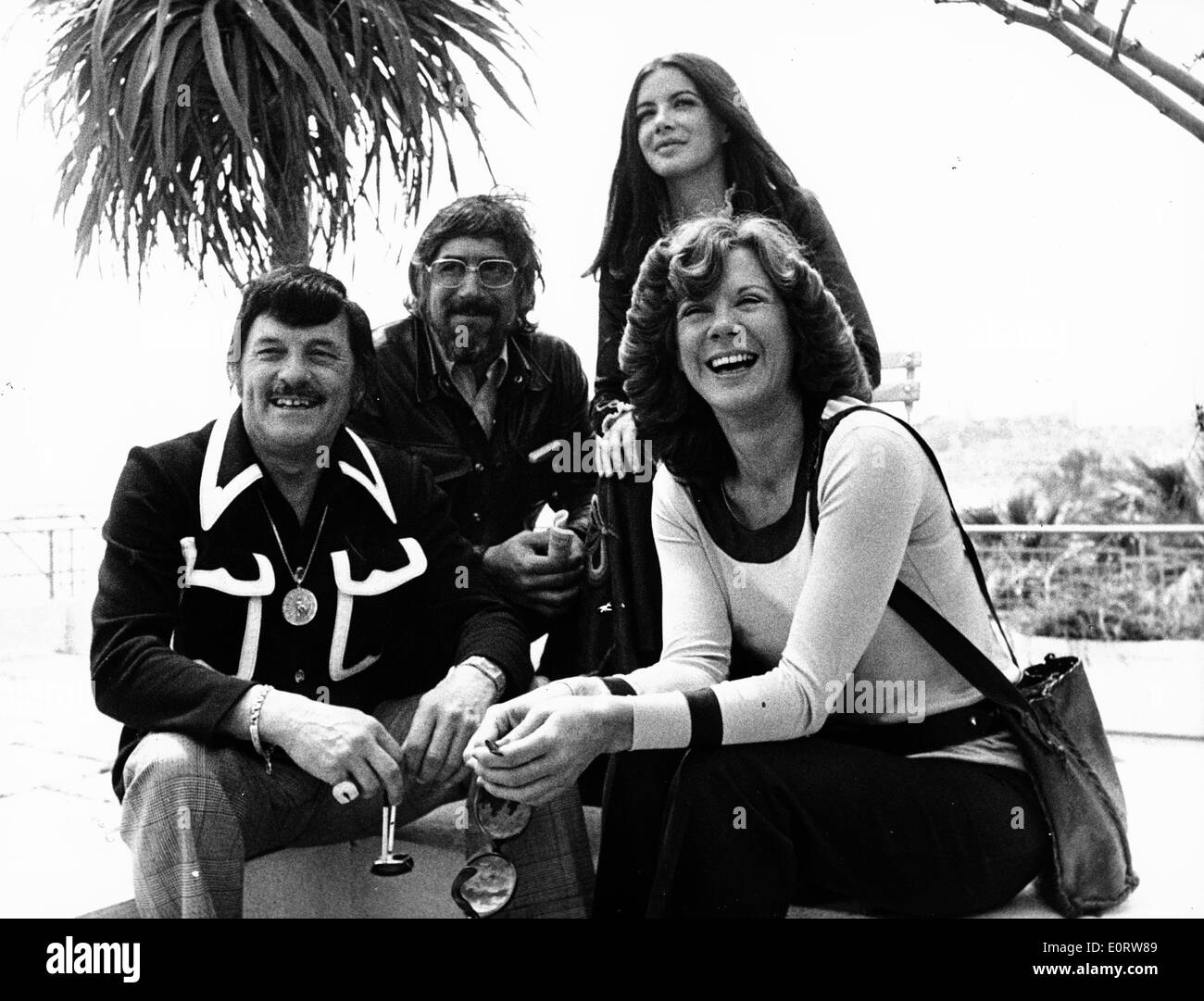 Actress Denise Filiatrault at film festival with friends Stock Photo