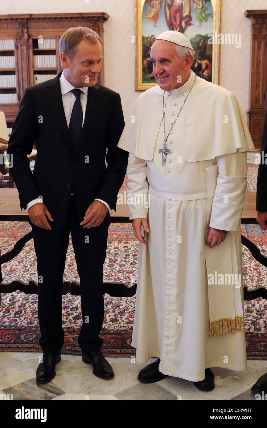 Vatican City 19th May 2014 Pope Francis meets with the Prime Minister of  the Republic of Poland, Donald TUSK Stock Photo - Alamy