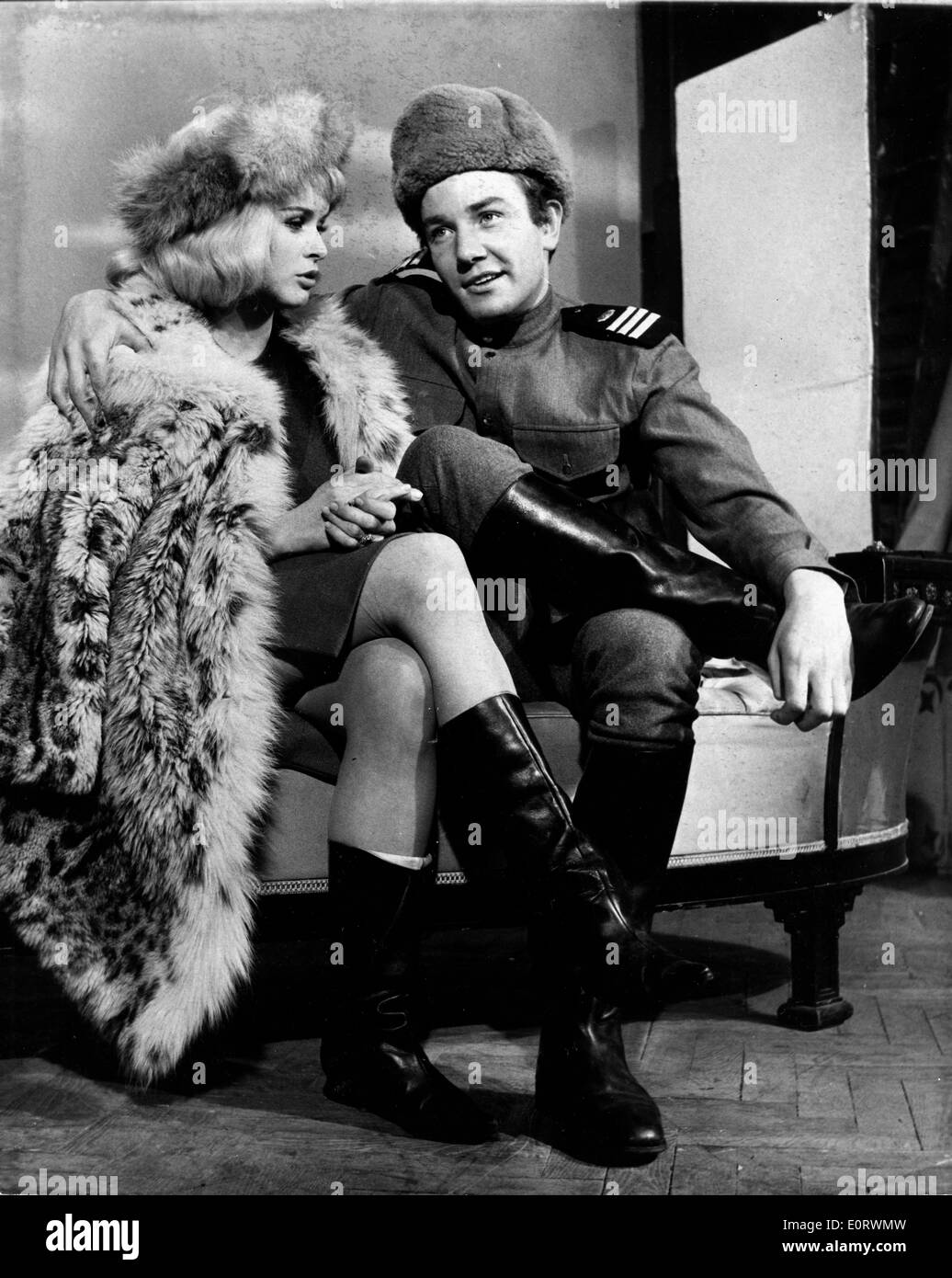 Actor Albert Finney in a scene from 'The Victors' Stock Photo