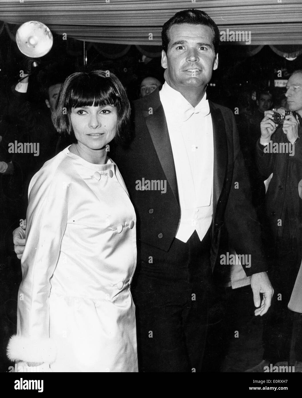 Actor James Garner with wife Lois Clarke Stock Photo -