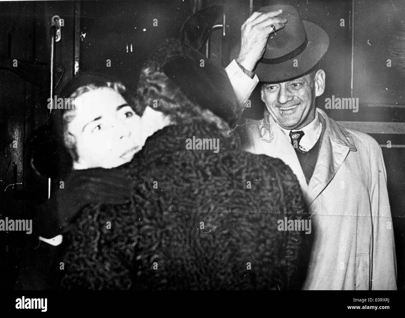 King Frederick IX and Queen Ingrid arrive in Rome Stock Photo