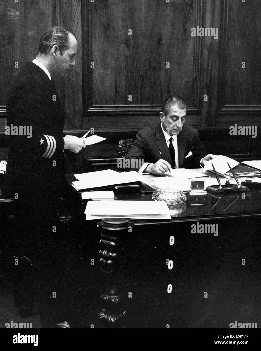 President Eduardo Frei Montalva in his study Stock Photo