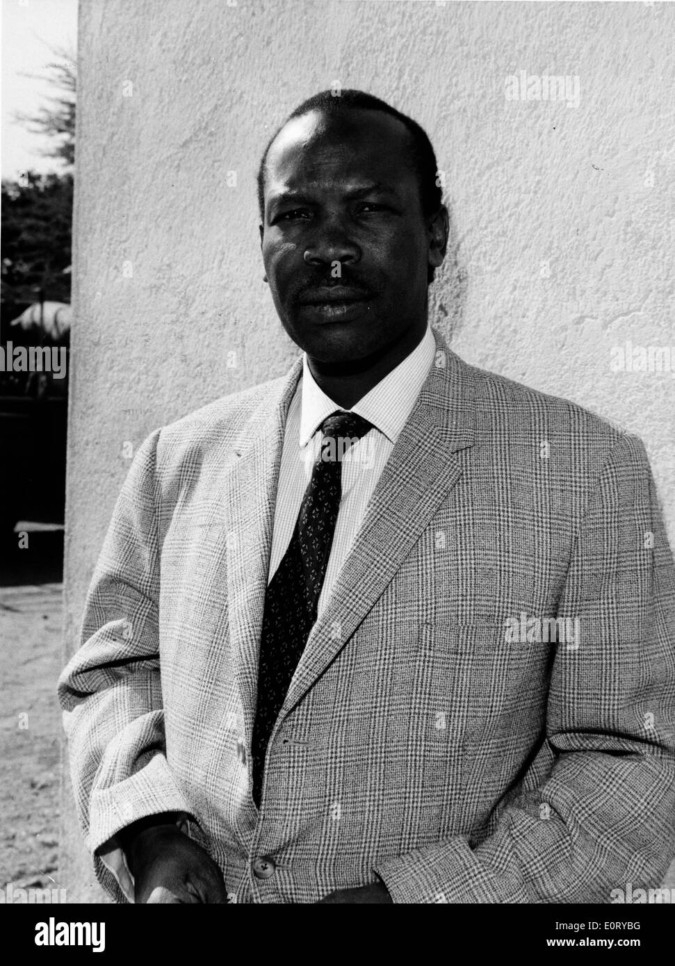 First president of Botswana SERETSE KHAMA standing outside. Stock Photo