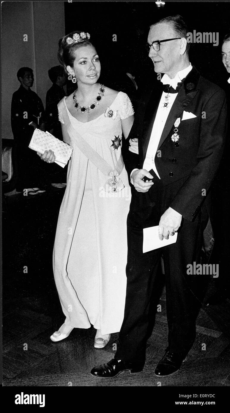 Ulf Von Euler escorts Princess Christina Stock Photo