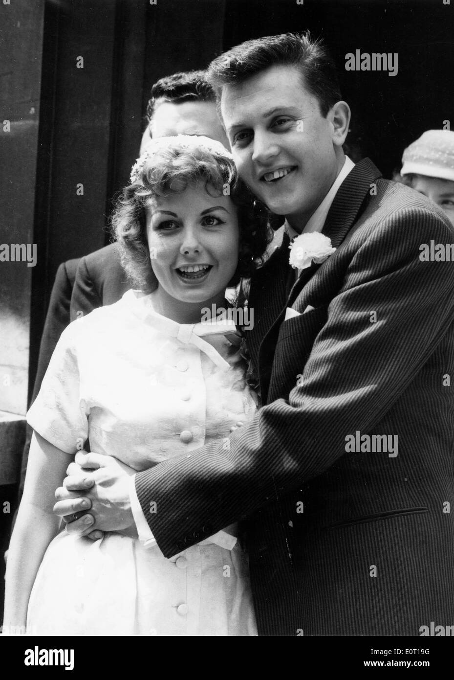 Singers Terry Dene and Edna Savage wed Stock Photo