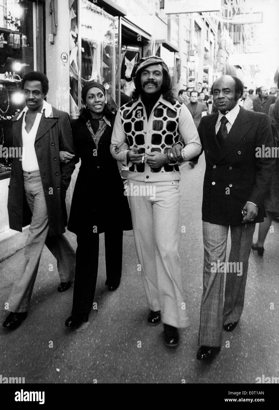 SHEILA FRAZIER with actors (R-L) Robert Guillaume, Ron O'Neal and Stock Photo