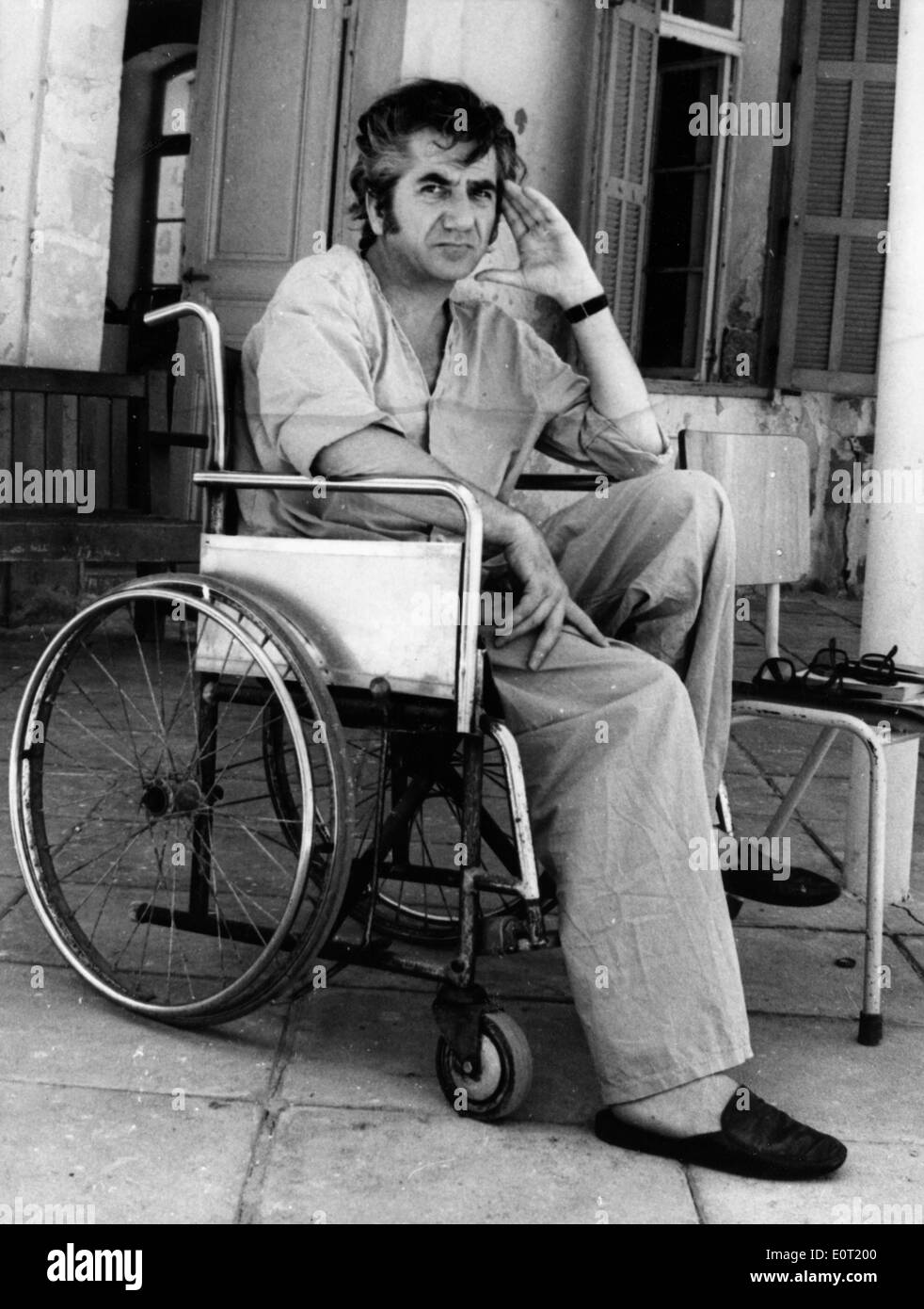 Actor Daniel Gelin in a wheelchair Stock Photo Alamy