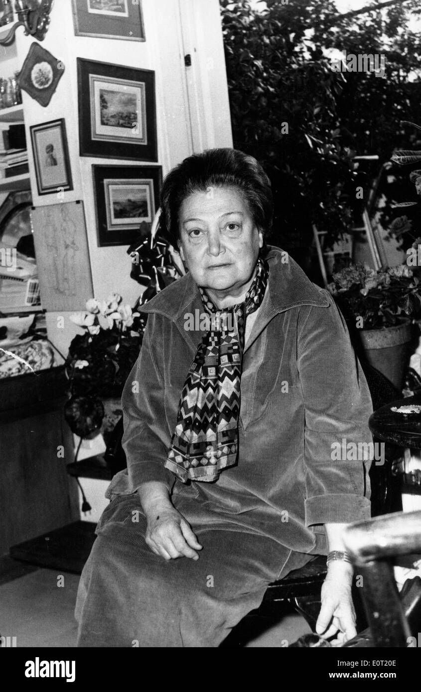 Doctor Amalia Fleming sits in her home Stock Photo