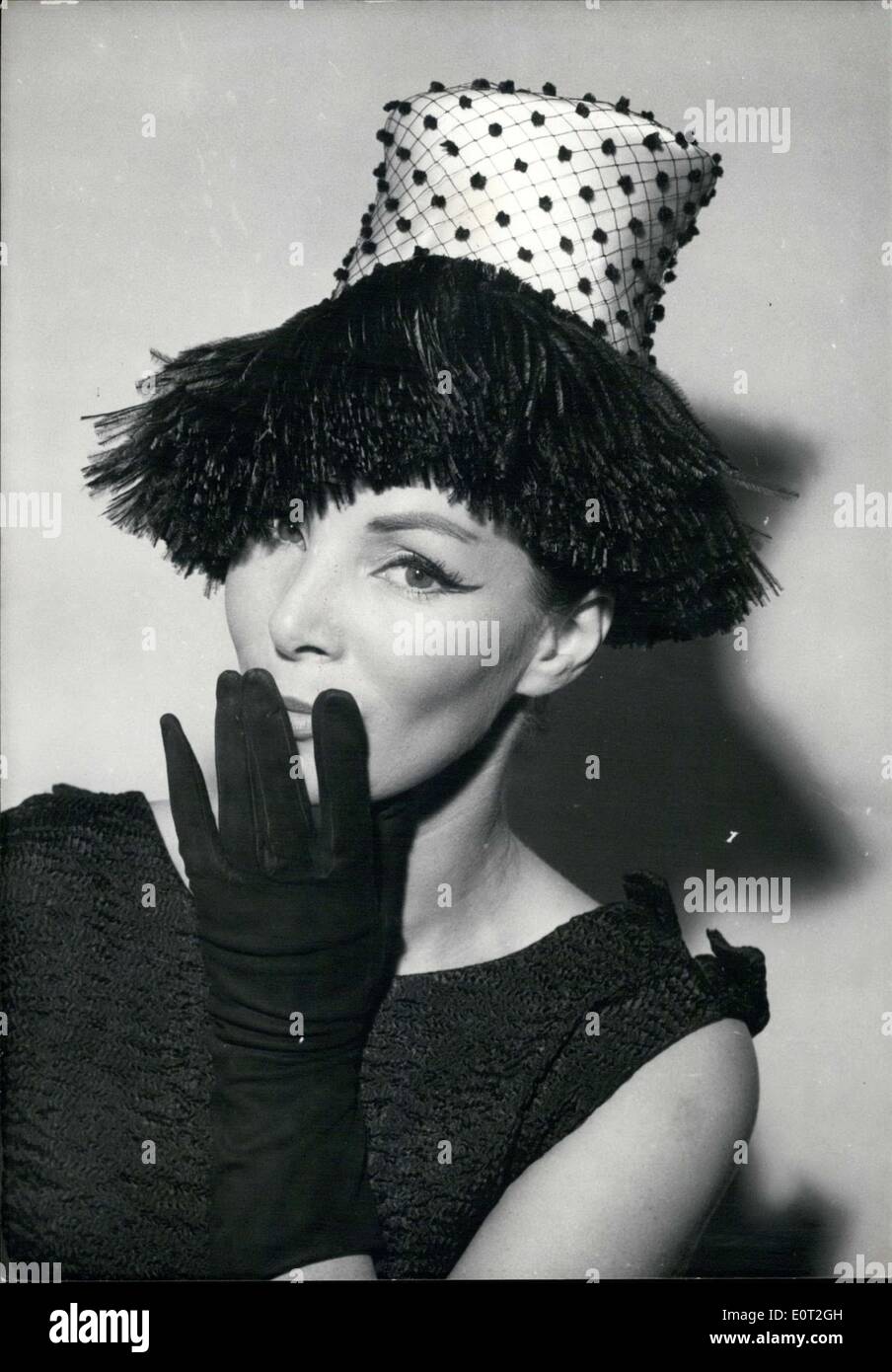 Jul. 22, 1960 - ''Flamenco'' Hat by Rose Valois for Fall and Winter Stock Photo