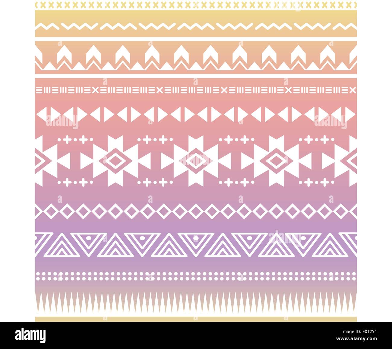 Tribal aztec ombre seamless pattern Stock Vector