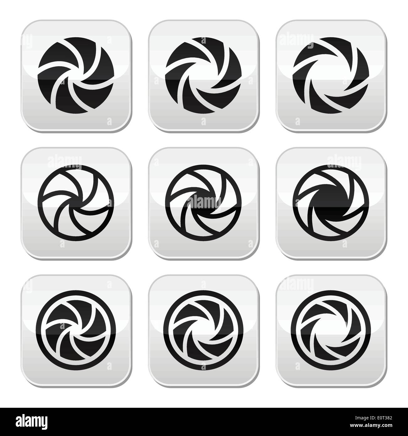Camera shutter aperture vector buttons set Stock Vector Image & Art Alamy