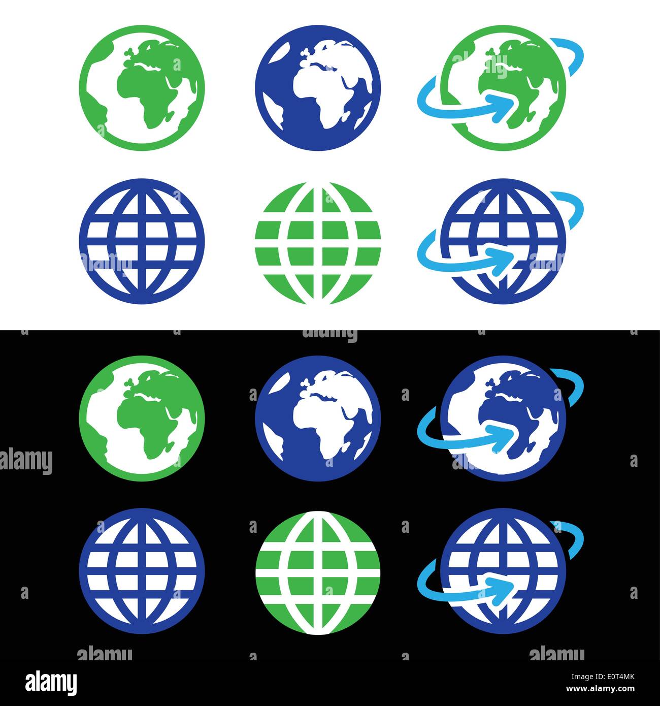 Globe earth vector icons in color Stock Vector Image & Art - Alamy