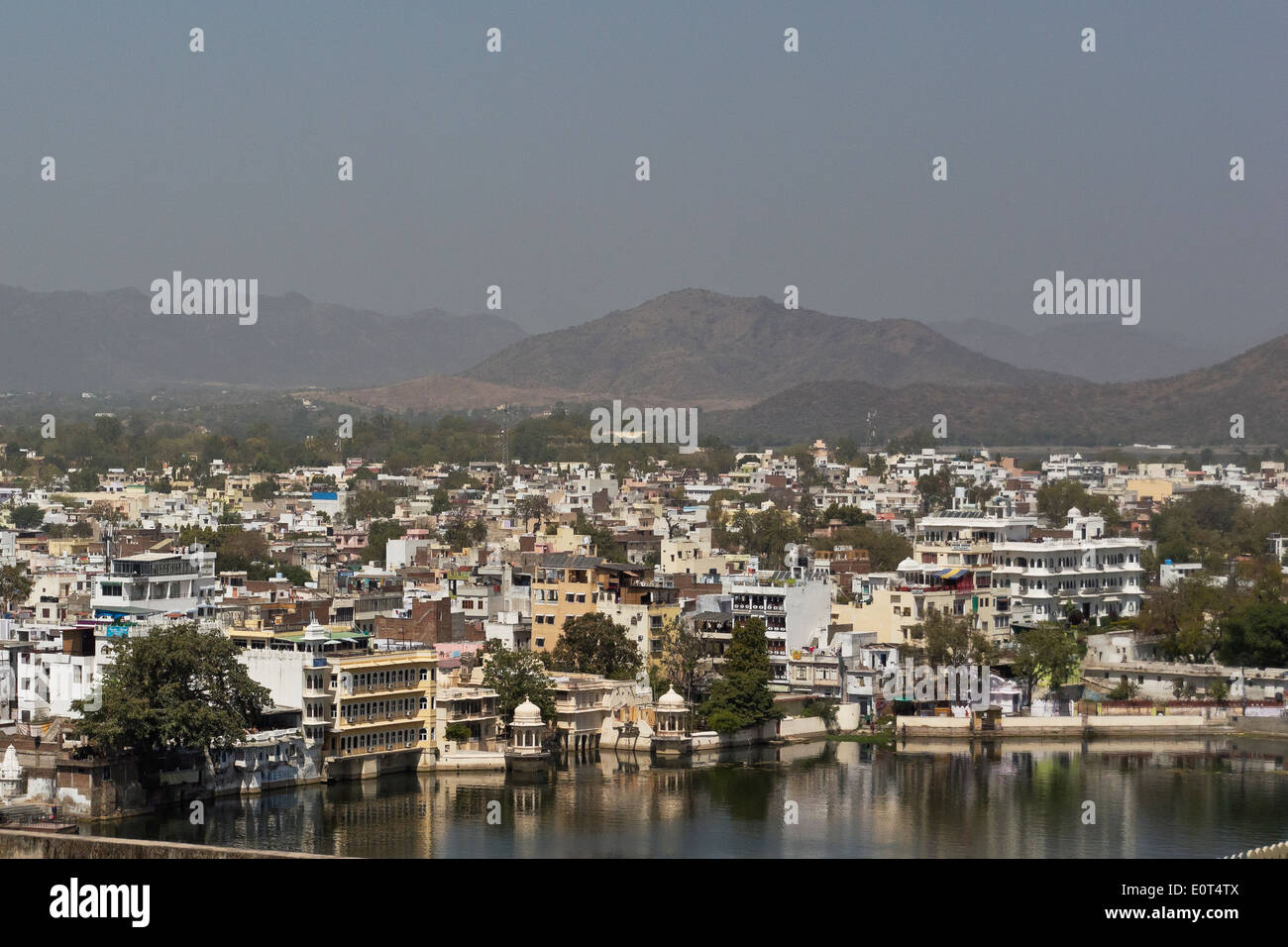 Udaipur city from city palace, Rajasthan, India. Stock Photo