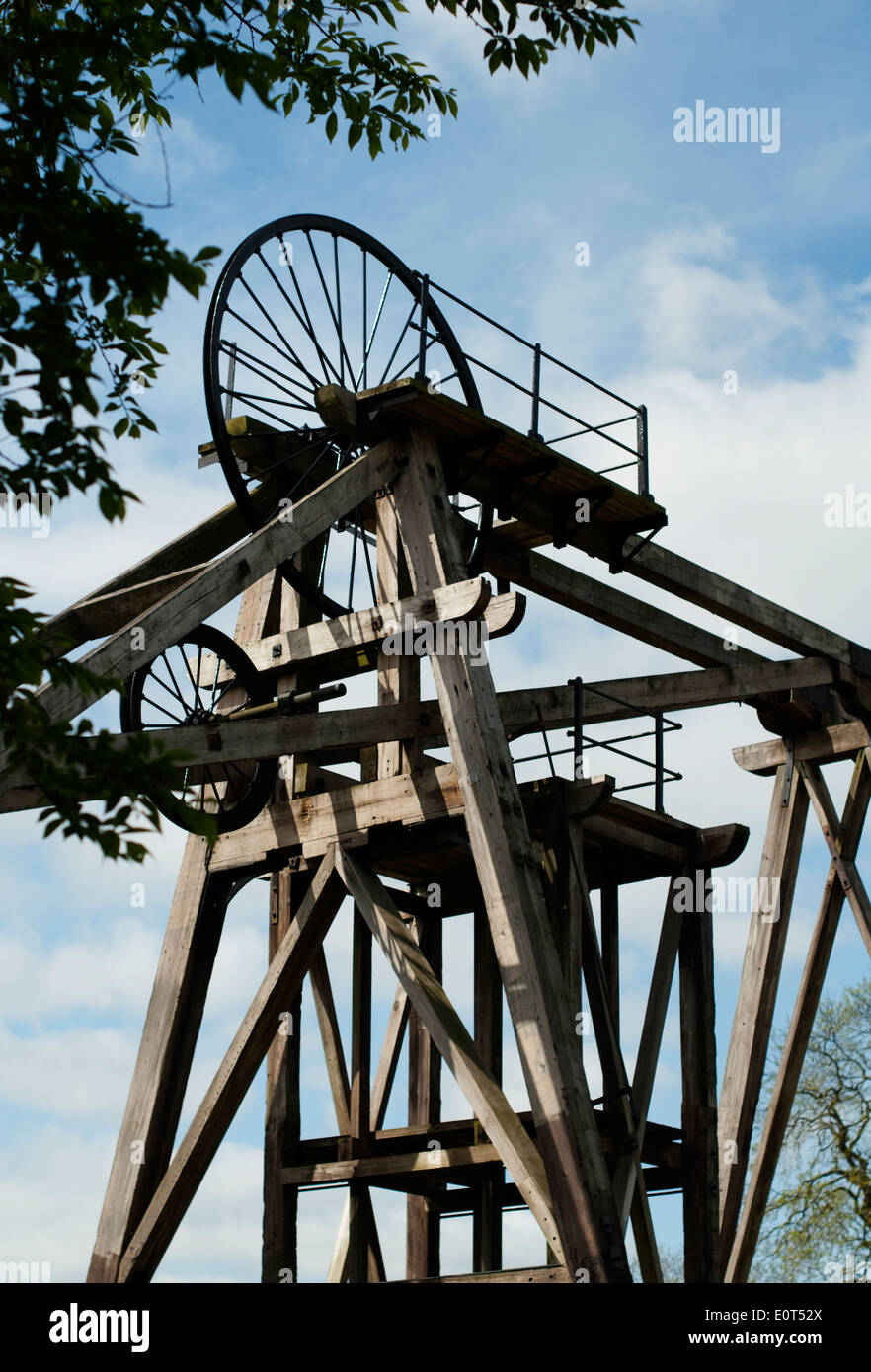 Brinsley Headstocks with connections to the writer DH Lawrence - Nottinghamshire Stock Photo
