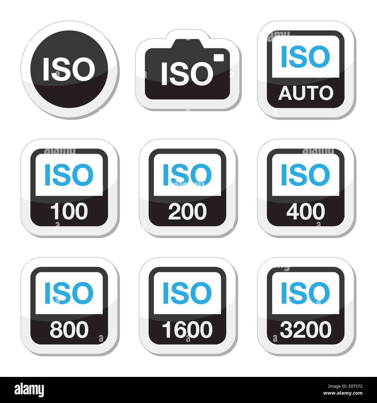 Profit period again ISO - camera film speed standard icons set Stock Vector Image & Art - Alamy